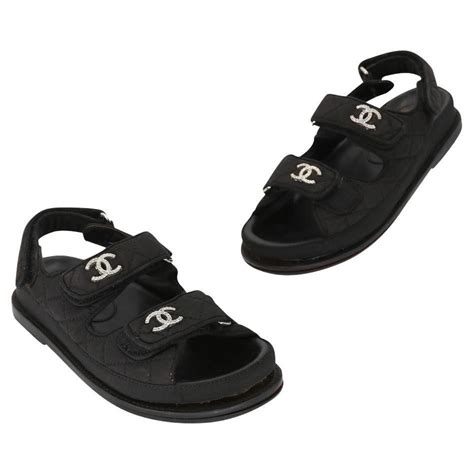 chanel men slides|Chanel sandals with straps.